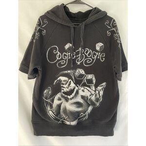 Disney Parks Nightmare Before‎ Christmas Oogie Boogie Short Sleeve Hoodie Sz M